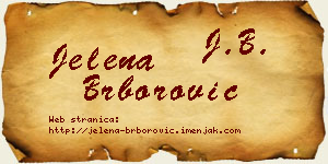 Jelena Brborović vizit kartica